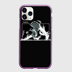 Чехол iPhone 11 Pro матовый Шихоин Йоруичи неко, цвет: 3D-фиолетовый