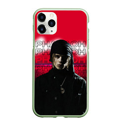 Чехол iPhone 11 Pro матовый Pharaoh Red Moon, цвет: 3D-салатовый