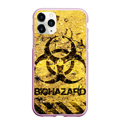 Чехол iPhone 11 Pro матовый Danger biohazard, цвет: 3D-розовый