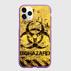 Чехол iPhone 11 Pro матовый Danger biohazard, цвет: 3D-фиолетовый