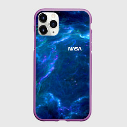 Чехол iPhone 11 Pro матовый Бескрайний космос - Nasa, цвет: 3D-фиолетовый