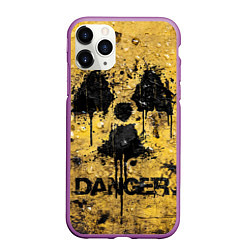 Чехол iPhone 11 Pro матовый Danger radiation, цвет: 3D-фиолетовый