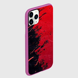 Чехол iPhone 11 Pro матовый Черное и красное, цвет: 3D-фиолетовый — фото 2