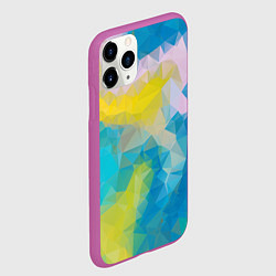 Чехол iPhone 11 Pro матовый Blue abstraction, цвет: 3D-фиолетовый — фото 2