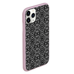 Чехол iPhone 11 Pro матовый Черно-белый геометрический узор Скандинавия, цвет: 3D-розовый — фото 2