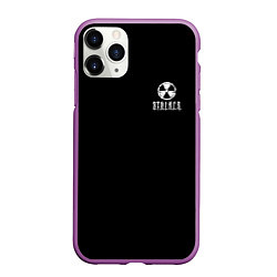 Чехол iPhone 11 Pro матовый STALKER лого, цвет: 3D-фиолетовый