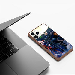 Чехол iPhone 11 Pro матовый Кошмар перед Рождеством - санта, цвет: 3D-коричневый — фото 2