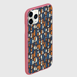 Чехол iPhone 11 Pro матовый Цифры с полоской гранж, цвет: 3D-малиновый — фото 2