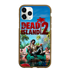 Чехол iPhone 11 Pro матовый Dead island two, цвет: 3D-коричневый