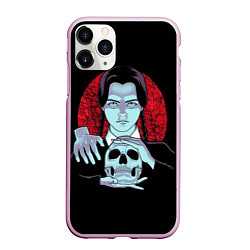 Чехол iPhone 11 Pro матовый Wednesday Skull, цвет: 3D-розовый