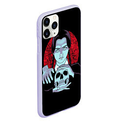 Чехол iPhone 11 Pro матовый Wednesday Skull, цвет: 3D-светло-сиреневый — фото 2