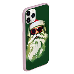 Чехол iPhone 11 Pro матовый Добрый Санта, цвет: 3D-розовый — фото 2