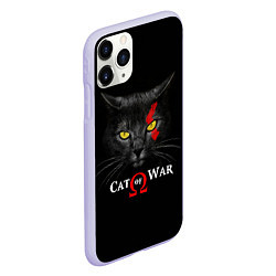 Чехол iPhone 11 Pro матовый Cat of war collab, цвет: 3D-светло-сиреневый — фото 2