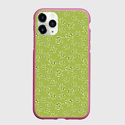 Чехол iPhone 11 Pro матовый Череп и рука скелета, цвет: 3D-малиновый