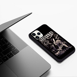 Чехол iPhone 11 Pro матовый Nirvana bleach, цвет: 3D-черный — фото 2