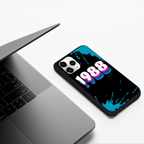 Чехол iPhone 11 Pro матовый Made in 1988: vintage art / 3D-Черный – фото 3