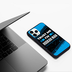 Чехол iPhone 11 Pro матовый Trust me Im hookah man dark, цвет: 3D-черный — фото 2
