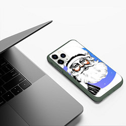 Чехол iPhone 11 Pro матовый Скоро праздник, цвет: 3D-темно-зеленый — фото 2