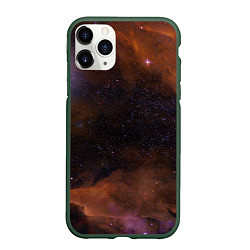 Чехол iPhone 11 Pro матовый Космос и множество звёзды, цвет: 3D-темно-зеленый