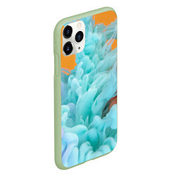 Чехол iPhone 11 Pro матовый Красочный и разноцветный дым, цвет: 3D-салатовый — фото 2