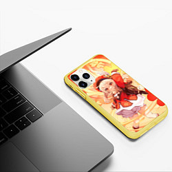 Чехол iPhone 11 Pro матовый Genshin Impact - Klee, цвет: 3D-желтый — фото 2
