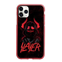 Чехол iPhone 11 Pro матовый Slayer - рок 80-х, цвет: 3D-красный