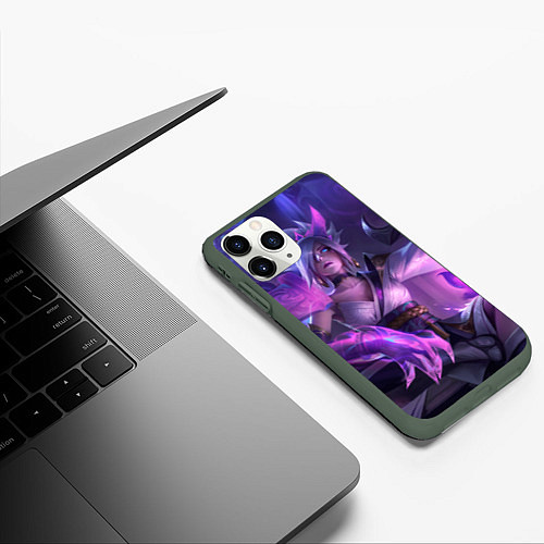 Чехол iPhone 11 Pro матовый Ривен / 3D-Темно-зеленый – фото 3