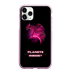 Чехол iPhone 11 Pro матовый Как много планет внутри тебя, цвет: 3D-розовый