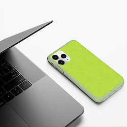 Чехол iPhone 11 Pro матовый Текстурированный ярко зеленый салатовый, цвет: 3D-салатовый — фото 2