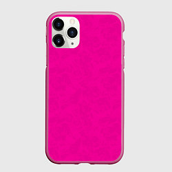 Чехол iPhone 11 Pro матовый Текстурированный ярко розовый, цвет: 3D-малиновый
