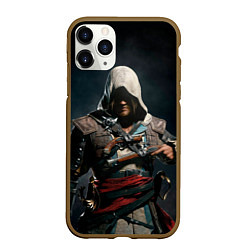 Чехол iPhone 11 Pro матовый Assassins Creed 4, цвет: 3D-коричневый