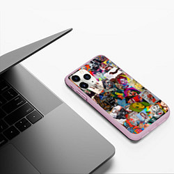 Чехол iPhone 11 Pro матовый Art Trash, цвет: 3D-розовый — фото 2