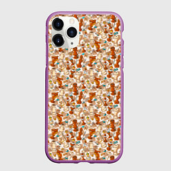 Чехол iPhone 11 Pro матовый Шахматная битва, цвет: 3D-фиолетовый