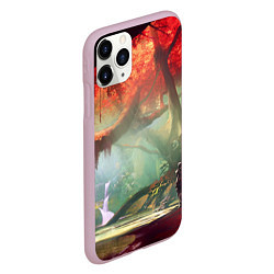 Чехол iPhone 11 Pro матовый Destiny пейзаж джунглей, цвет: 3D-розовый — фото 2