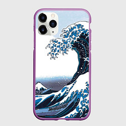 Чехол iPhone 11 Pro матовый Цунами в Японии, цвет: 3D-фиолетовый