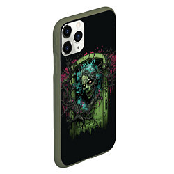 Чехол iPhone 11 Pro матовый Дверь в загробный мир, цвет: 3D-темно-зеленый — фото 2