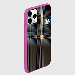 Чехол iPhone 11 Pro матовый Корона и месяц, цвет: 3D-фиолетовый — фото 2