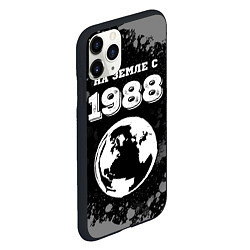 Чехол iPhone 11 Pro матовый На Земле с 1988: краска на темном, цвет: 3D-черный — фото 2
