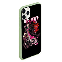 Чехол iPhone 11 Pro матовый Незуко Камадо: Клинок, рассекающий демонов, цвет: 3D-салатовый — фото 2