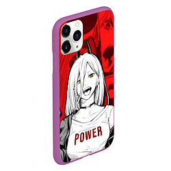 Чехол iPhone 11 Pro матовый Chainsaw Man: Power, цвет: 3D-фиолетовый — фото 2