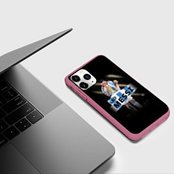 Чехол iPhone 11 Pro матовый Лео Месси чемпион Мира, цвет: 3D-малиновый — фото 2