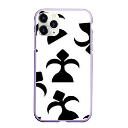Чехол iPhone 11 Pro матовый Фигуры: силуэт ферзя, цвет: 3D-светло-сиреневый