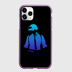 Чехол iPhone 11 Pro матовый ПАБГ воин, цвет: 3D-фиолетовый