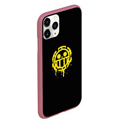 Чехол iPhone 11 Pro матовый Пираты Сердца - Трафальгар ло One Piece, цвет: 3D-малиновый — фото 2