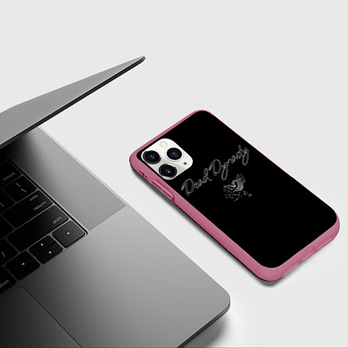 Чехол iPhone 11 Pro матовый Dead dynasty пегас фараон / 3D-Малиновый – фото 3