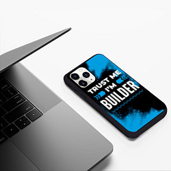 Чехол iPhone 11 Pro матовый Trust me Im builder dark, цвет: 3D-черный — фото 2