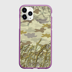 Чехол iPhone 11 Pro матовый Камуфляж охотника, цвет: 3D-фиолетовый