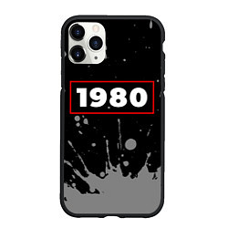 Чехол iPhone 11 Pro матовый 1980 - в красной рамке на темном, цвет: 3D-черный