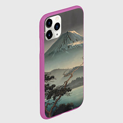 Чехол iPhone 11 Pro матовый Великий вулкан Фудзияма, цвет: 3D-фиолетовый — фото 2