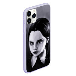 Чехол iPhone 11 Pro матовый Уэнсдэй портрет, цвет: 3D-светло-сиреневый — фото 2